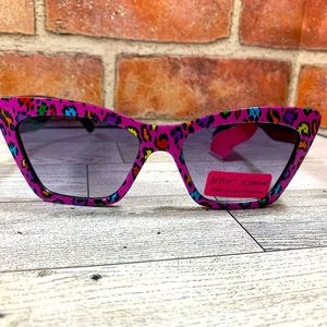 Betsey Johnson Women's Pink Leopard Sunglasses